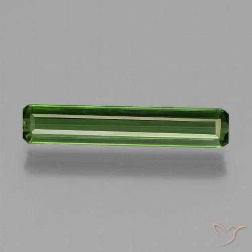 1.24ct Натуральный Средний зеленый Турмалин, Изумрудная огранка, VVS-VS