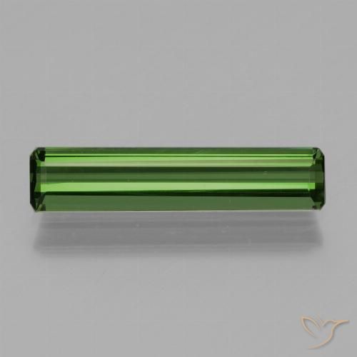 1.30ct Натуральный Темно-зеленый Турмалин, Изумрудная огранка, Чистота VVS