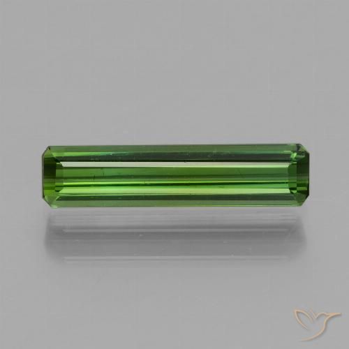 1.26ct Натуральный Темно-зеленый Турмалин, Изумрудная огранка, Чистота VS