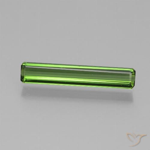 1.12ct Натуральный Травянисто-зелёный Турмалин, Изумрудная огранка, Чистота VVS