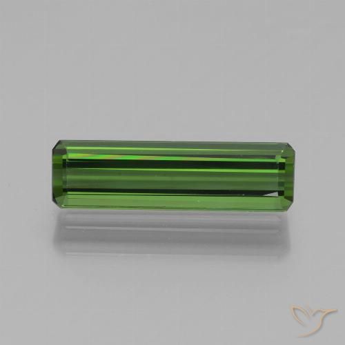 1.39ct Натуральный Травянисто-зелёный Турмалин, Изумрудная огранка, Чистота VVS