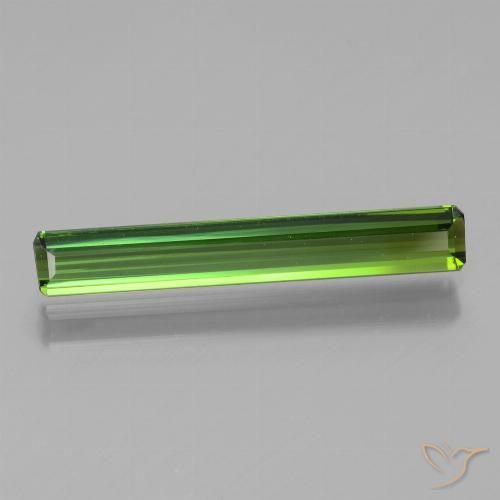 1.70ct Натуральный Травянисто-зелёный Турмалин, Изумрудная огранка, Чистота VVS
