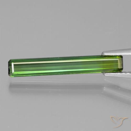 1.47ct Натуральный Средний зеленый Турмалин, Изумрудная огранка, Чистота VVS
