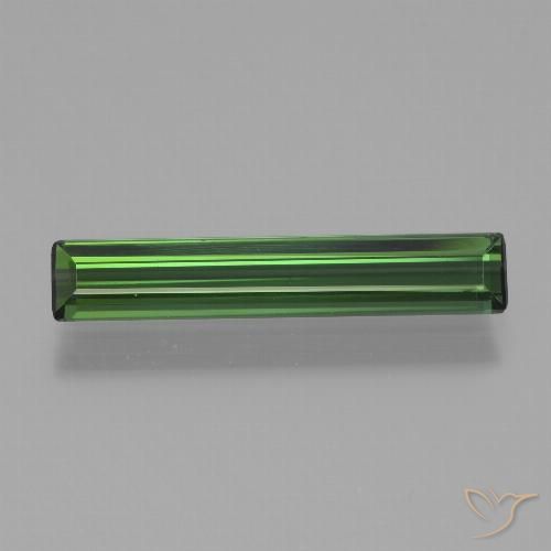 1.35ct Натуральный Средний зеленый Турмалин, Изумрудная огранка, Чистота VVS