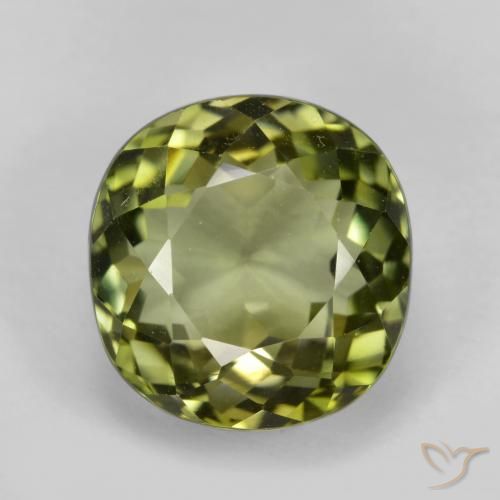6.58ct Натуральный Темно-зеленый Турмалин, Подушка, Чистота VVS