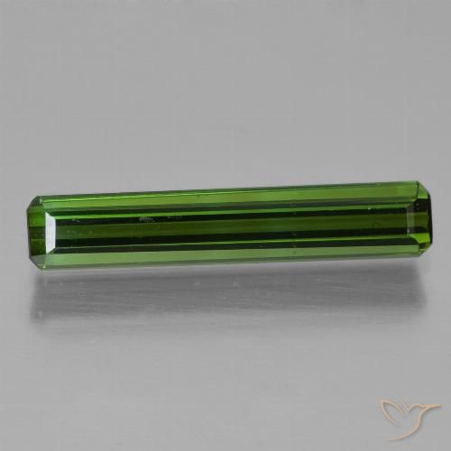 1.25ct Натуральный Темно-землисто-зеленый Турмалин, Изумрудная огранка, VVS-VS