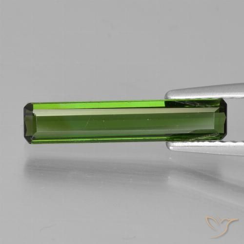 1.07ct Натуральный Темно-зеленый Турмалин, Изумрудная огранка, VVS-VS