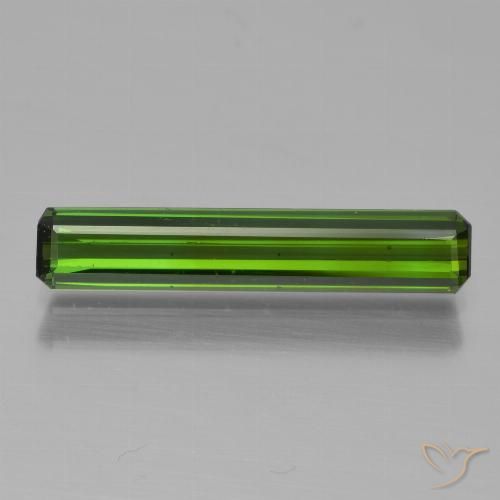 1.41ct Натуральный Темно-зеленый Турмалин, Изумрудная огранка, VVS-VS