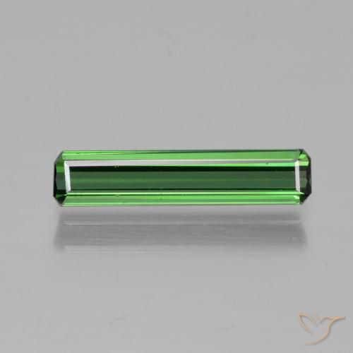 1.22ct Натуральный Темно-зеленый Турмалин, Изумрудная огранка, VVS-VS
