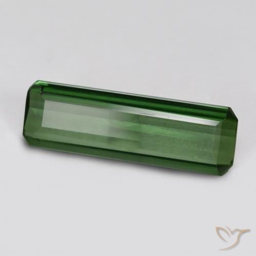 0.76ct Натуральный Травянисто-зелёный Турмалин, Изумрудная огранка, VVS-VS