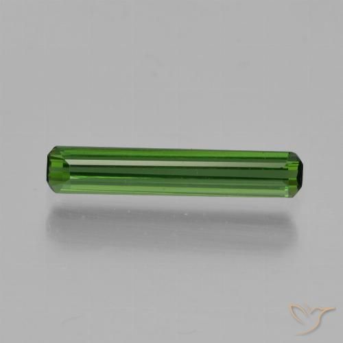 0.84ct Натуральный Средний зеленый Турмалин, Изумрудная огранка, VVS-VS