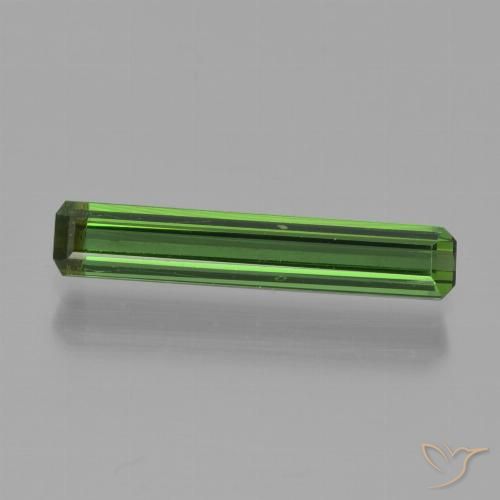 0.98ct Натуральный Темно-зеленый Турмалин, Изумрудная огранка, Чистота VVS