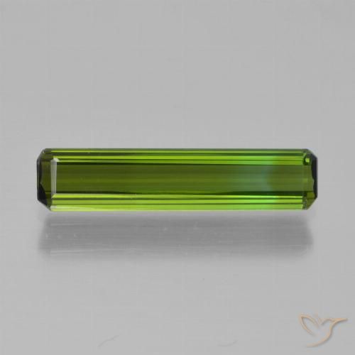 1.08ct Натуральный Средний зеленый Турмалин, Изумрудная огранка, VVS-VS
