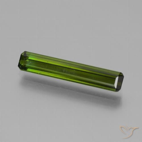 2.60ct Натуральный Травянисто-зелёный Турмалин, Изумрудная огранка, Чистота VVS