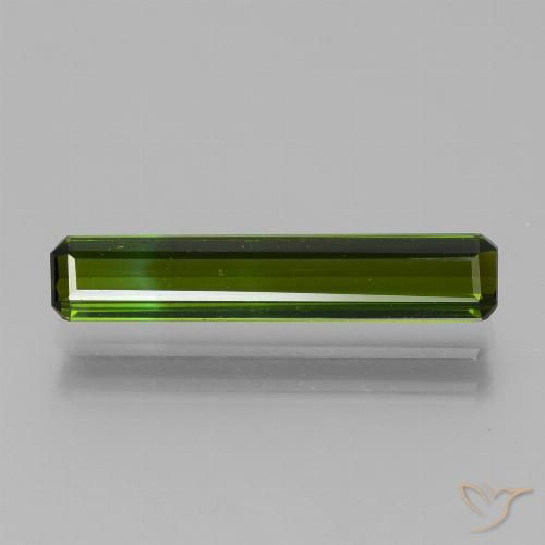 2.05ct Натуральный Средний зеленый Турмалин, Изумрудная огранка, Чистота VVS