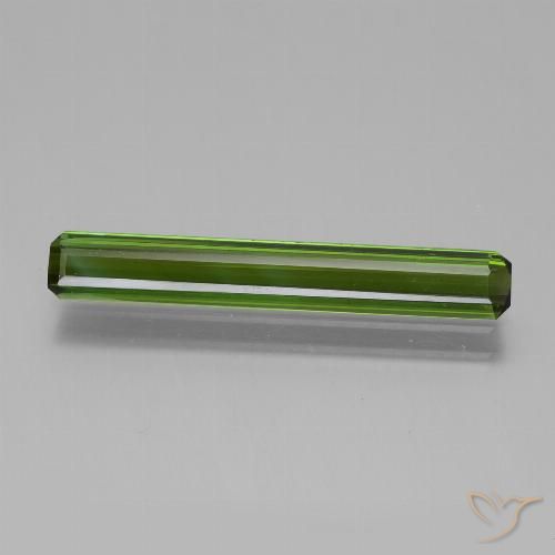 1.87ct Натуральный Травянисто-зелёный Турмалин, Изумрудная огранка, Чистота VVS