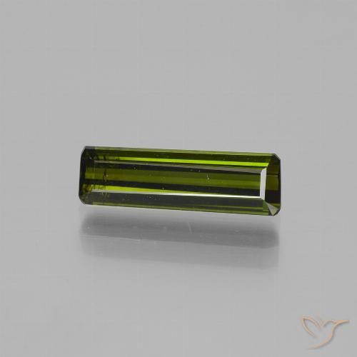 1.60ct Натуральный Средний зеленый Турмалин, Изумрудная огранка, Чистота VS