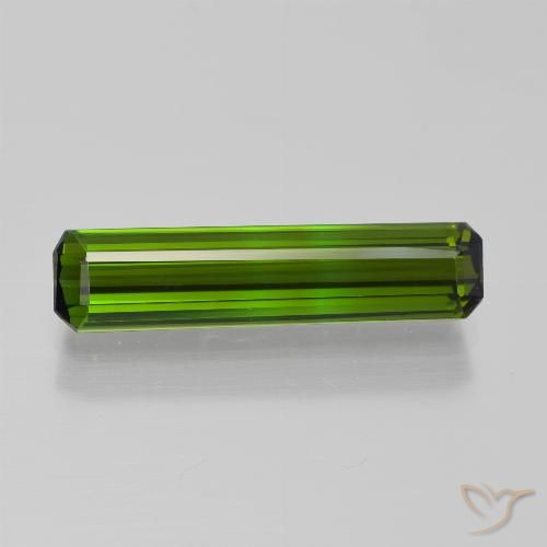 1.82ct Натуральный Темно-зеленый Турмалин, Изумрудная огранка, Чистота VVS