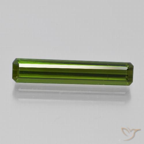 2.10ct Натуральный Средний зеленый Турмалин, Изумрудная огранка, VVS-VS