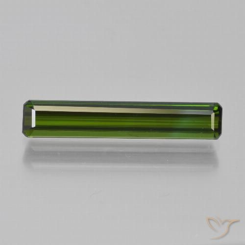 1.79ct Натуральный Глубокий лесной зеленый Турмалин, Изумрудная огранка, Чистота VVS