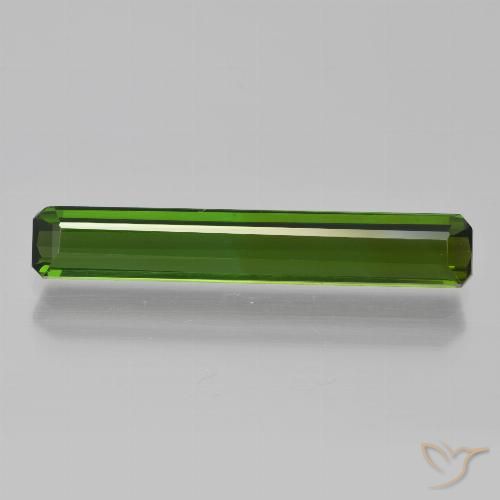 2.64ct Натуральный Темно-зеленый Турмалин, Изумрудная огранка, Чистота VVS