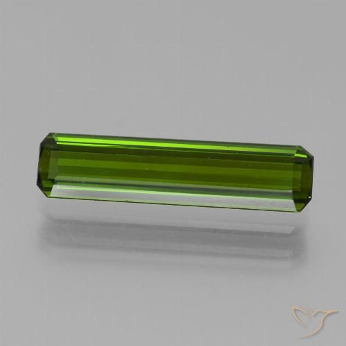 2.06ct Натуральный Темно-зеленый Турмалин, Изумрудная огранка, VVS-VS