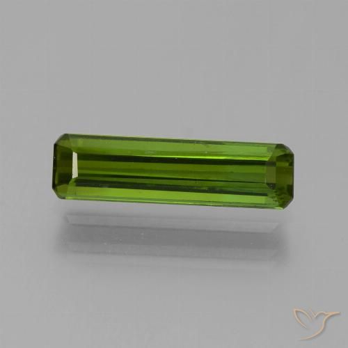1.25ct Натуральный Темно-зеленый Турмалин, Изумрудная огранка, VVS-VS
