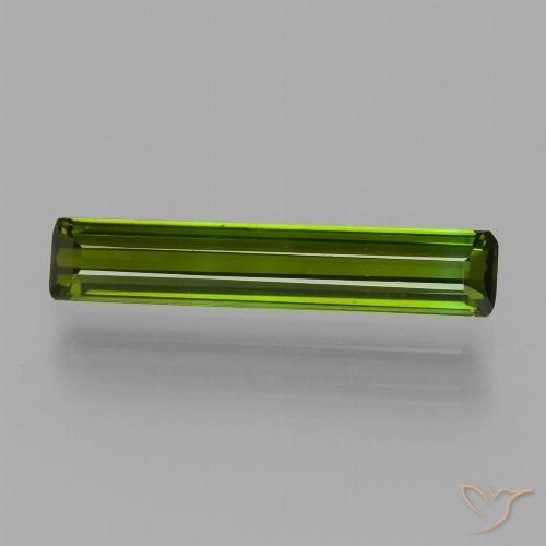 1.55ct Натуральный Средне-темно-зеленый Турмалин, Изумрудная огранка, VVS-VS