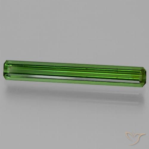 1.67ct Натуральный Средне-темно-зеленый Турмалин, Изумрудная огранка, VVS-VS