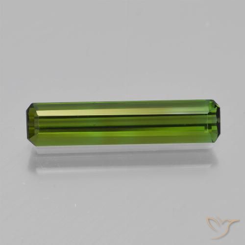 1.08ct Натуральный Травянисто-зелёный Турмалин, Изумрудная огранка, VVS-VS