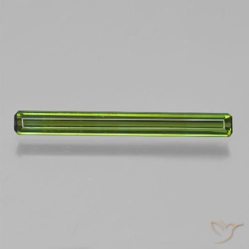 1.14ct Натуральный Средний зеленый Турмалин, Изумрудная огранка, VVS-VS