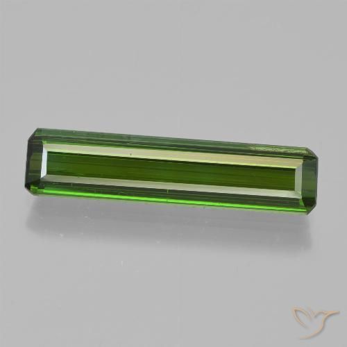 2.44ct Натуральный Темно-зеленый Турмалин, Изумрудная огранка, Чистота VS