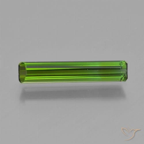 0.88ct Натуральный Средний зеленый Турмалин, Изумрудная огранка, Чистота VS
