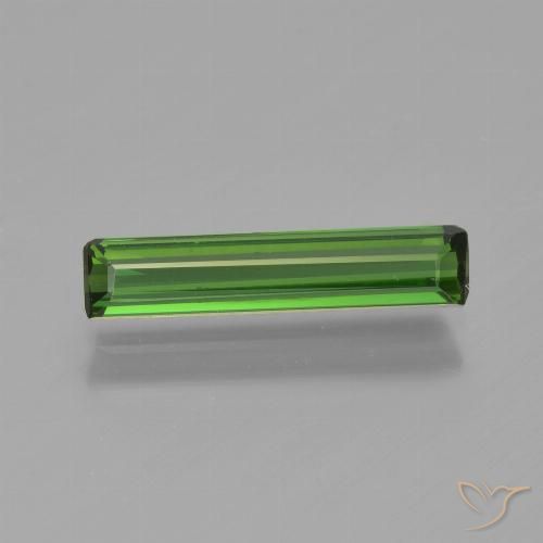 0.94ct Натуральный Темно-зеленый Турмалин, Изумрудная огранка, VVS-VS
