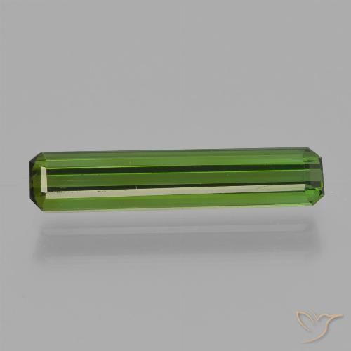 1.29ct Натуральный Средний зеленый Турмалин, Изумрудная огранка, Чистота VVS