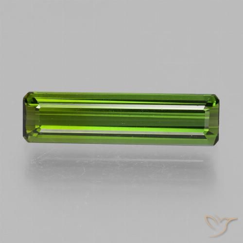 1.72ct Натуральный Средний зеленый Турмалин, Изумрудная огранка, VVS-VS