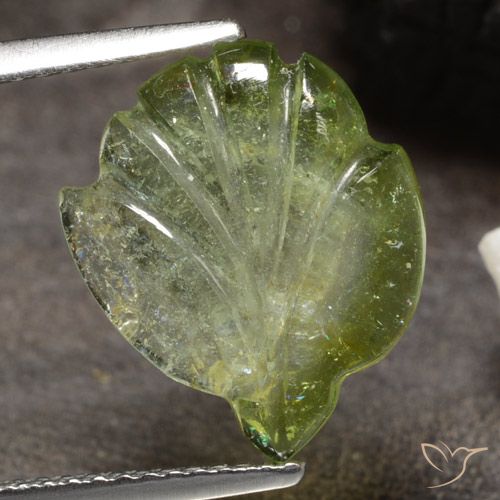 4.09ct Натуральный Средний зеленый Турмалин, причудливая, Полупрозрачный