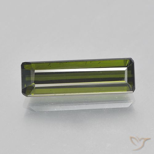1.89ct Натуральный Средний зеленый Турмалин, Изумрудная огранка, VVS-VS