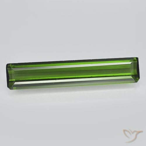 1.94ct Натуральный Землисто-зеленый Турмалин, Изумрудная огранка, VVS-VS