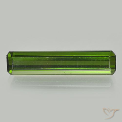 2.02ct Натуральный Темно-зеленый Турмалин, Октагон / Изумрудная Огранка, VVS-VS, Photo A