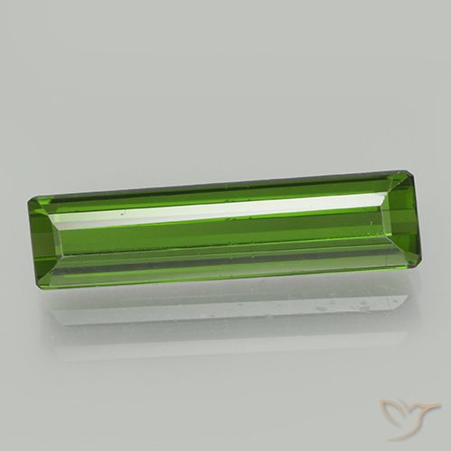 1.93ct Натуральный Темно-зеленый Турмалин, Изумрудная огранка, VVS-VS
