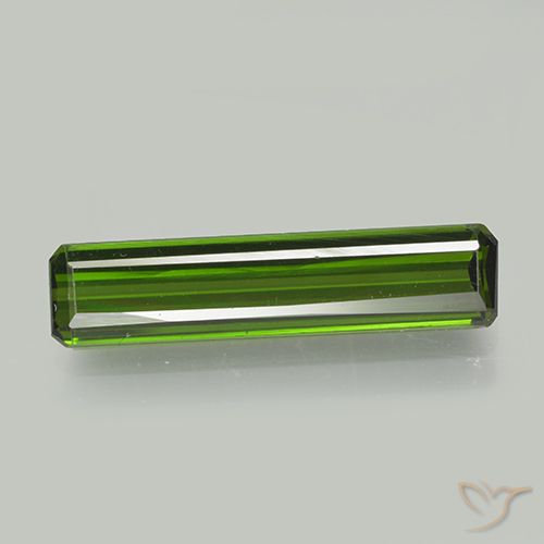 2.22ct Натуральный Землисто-зеленый Турмалин, Изумрудная огранка, VVS-VS