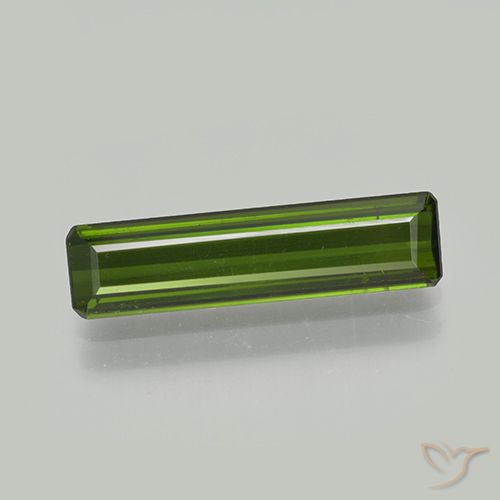 1.74ct Натуральный Землисто-зеленый Турмалин, Изумрудная огранка, VVS-VS