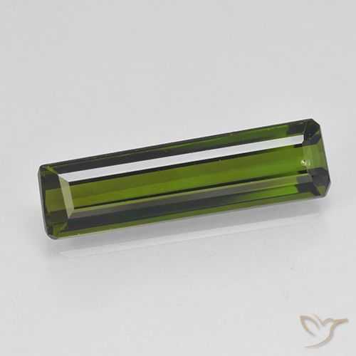 1.59ct Натуральный Темно-зеленый Турмалин, Октагон / Изумрудная Огранка, Чистота VS, Photo A