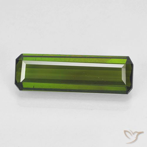 2.18ct Натуральный Водоросли зеленые Турмалин, Изумрудная огранка, VVS-VS
