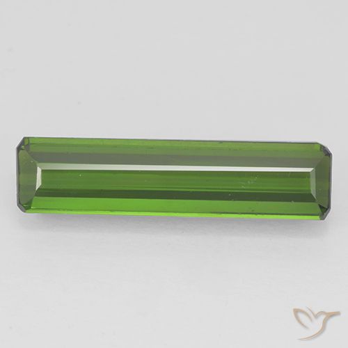 1.92ct Натуральный Темно-зеленый Турмалин, Изумрудная огранка, VVS-VS