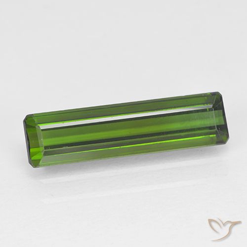 1.68ct Натуральный Темно-зеленый Турмалин, Изумрудная огранка, VVS-VS