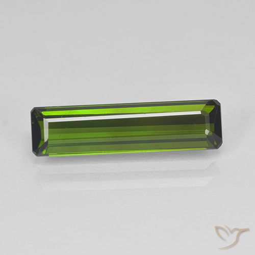 2.16ct Натуральный Средний зеленый Турмалин, Изумрудная огранка, Чистота VVS