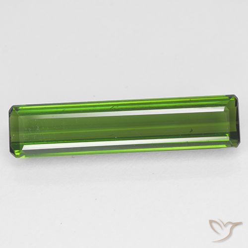 2.71ct Натуральный Темно-зеленый Турмалин, Изумрудная огранка, VVS-VS