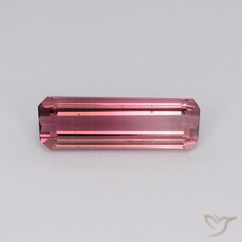 2.18ct Натуральный Темно-розовый Турмалин, Изумрудная огранка, VVS-VS